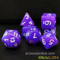 Bescon Moonstone Dice Stet Peacock Blue ، Bescon polyhedral RPG Dice Set Moonstone Effect